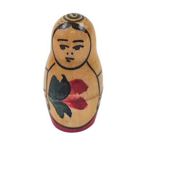 Vintage Hand Painted Russian Matryoshka Nesting Doll Set Of 4 Made In USSR - Picture 8 of 10
